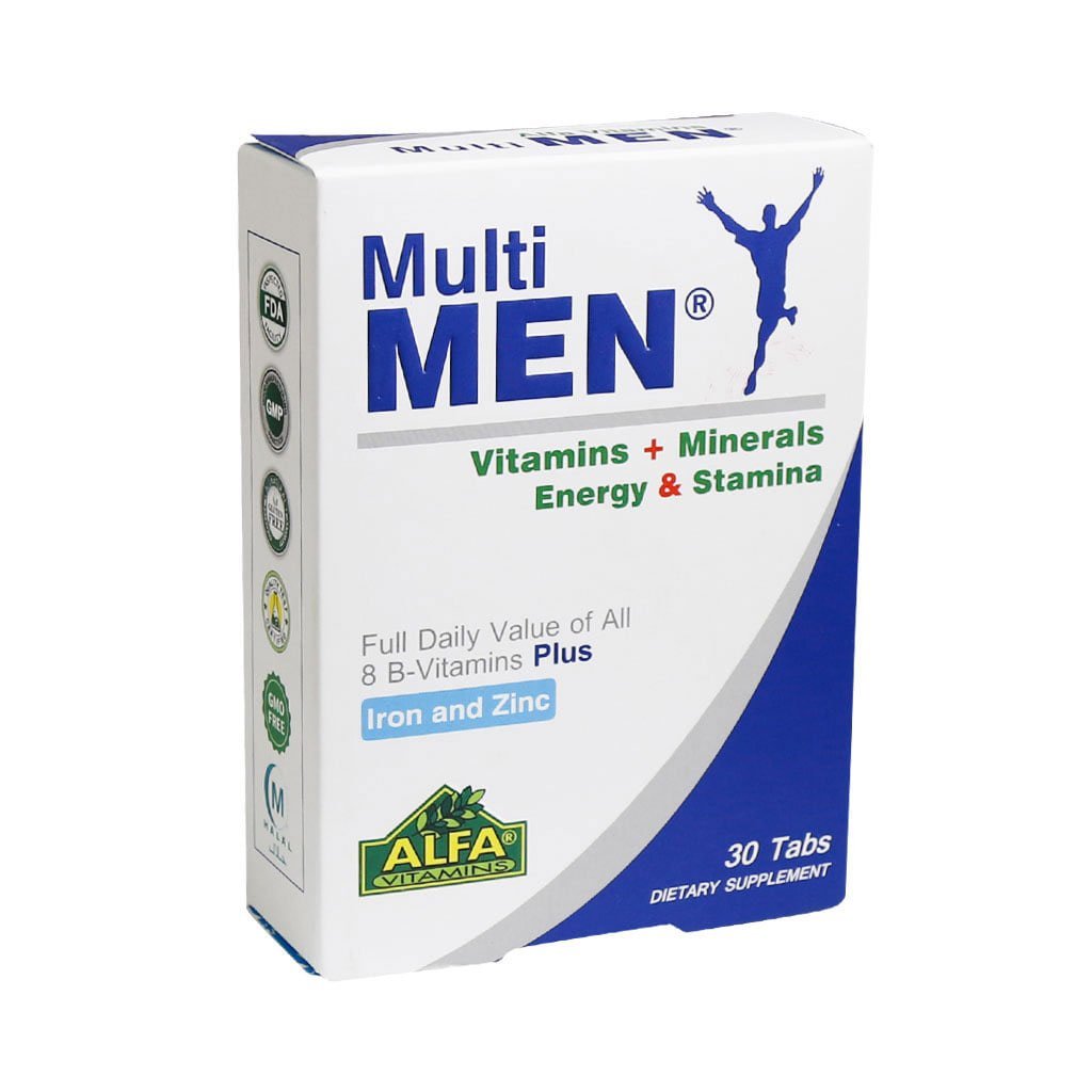 Alfa-Vitamins-Multi-Men-30-Tabs.jpg قرص مولتی من آلفا ویتامینز - Image 1